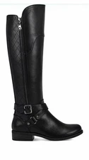 G by Guess Womens Haydin Leather Round Toe Knee Black Multill, Size 8M