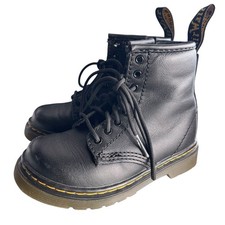 Dr. Martens Kids Collection 1460 T Black Lace Up Combat Boots Unisex 7