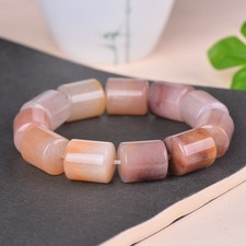 15×19㎜ Natural Color Jade 11-Barrel Beads Bracelet Cuff accessorie Handstring 1X