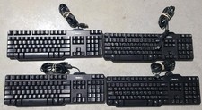 Dell SK-8115 L100 104-Key USB Wired Standard Keyboard Lot Of 4 TESTED 