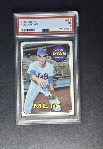 1969 TOPPS #533 NOLAN RYAN PSA 1, I'll miss it
