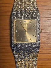 Vintage Seiko 18k Plated Gold Stainless Steel Japan Watch For Repair 