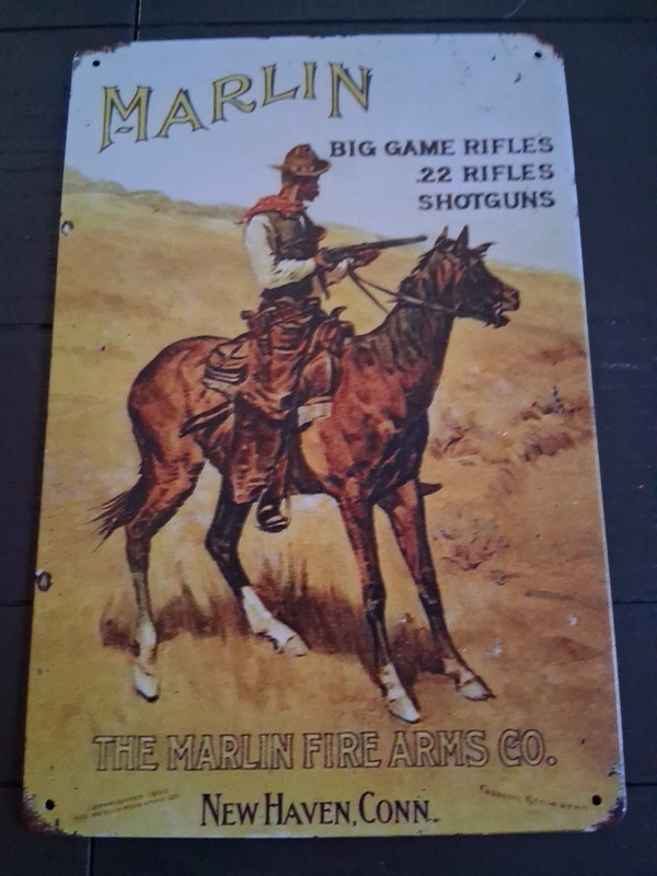 Marlin Fire Arms 8x12 Reproduction Tin Sign