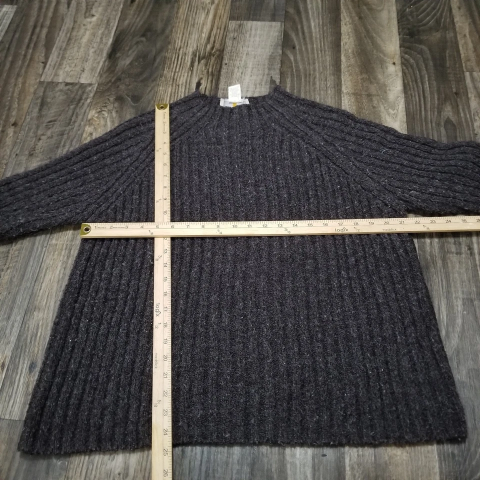 Suéter Vintage Express Tricot Marrón/Negro Acanalado Tejido Mezcla Lana Talla Grande Foto 2 de 4