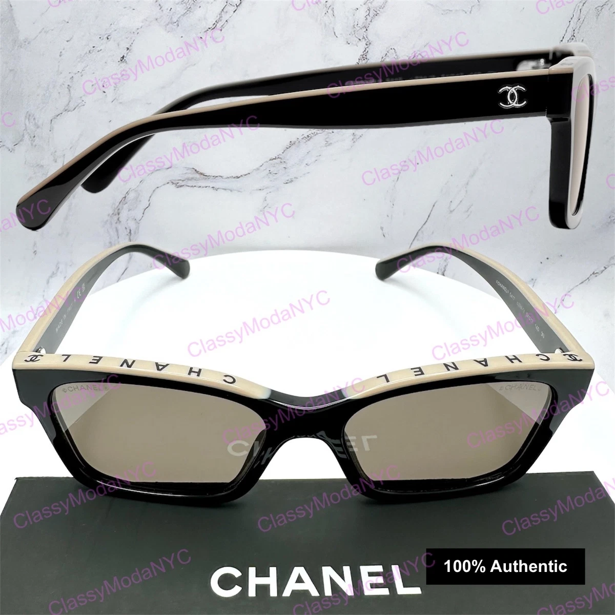 CHANEL Flower Black Sunglasses for Women for sale | eBay