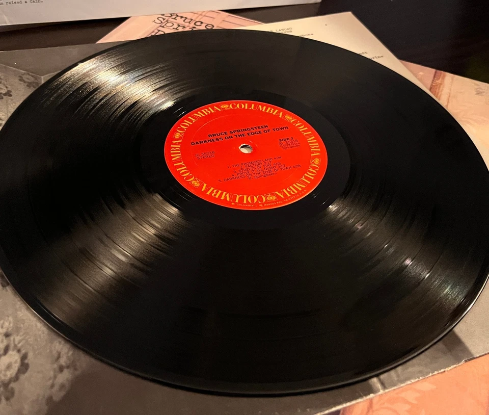 BRUCE SPRINGSTEEN - Darkness On The Edge Of Town 1978 - 12" Vinyl Record LP - VG - Image 4 of 4