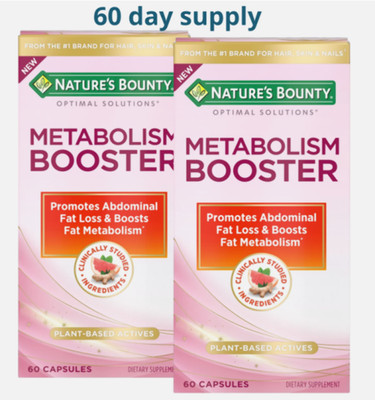 2x Nature s Bounty Optimal Solutions Metabolism Booster Supplement 60 Capsules