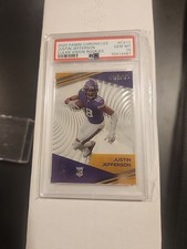 2020 Clear Vision Rookies #CV11 Justin Jefferson Rookie Card PSA 10 Gem Mint RC. rookie card picture