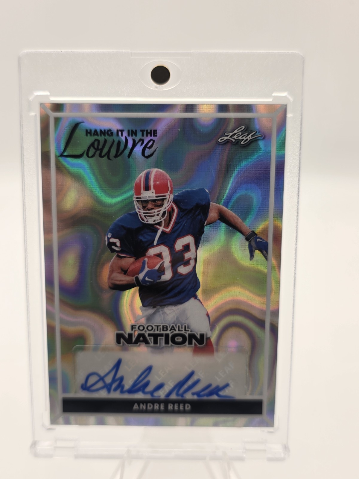 2025 Leaf Collective Andre Reed Auto Football Nation Hang It In The Louvre