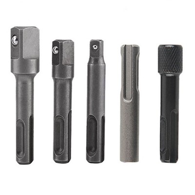 5pcs SDS Plus 1/4 Hex Socket Driver Hammer Drill Bit Adaptor Accessories Kit