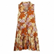Show Me Your Mumu Floral Midi Dress M Retro Boho Cottagecore 70s Prairie