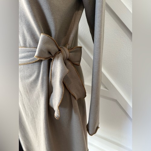 Luna by Etsy Designer Karina Potestio Stretch Cotton Tie Waist Dress Size Medium - Picture 3 of 8