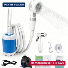 Portable Camping Shower Pump - Rechargeable Outdoor Shower Head Sprayer, Pumps W