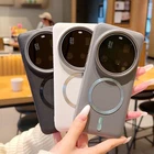 For Xiaomi 14 Ultra, Luxury Hybrid Armor Wireless Charge Cover Case Hard Shell