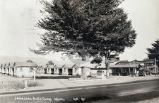 Old Ukiah CA California Johnsons Auto Camp Richfield Gas Station RPPC COPY