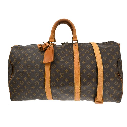BUYIT02 LOUIS VUITTON KEEPALL BANDOULIERE 55 TRAVEL BAG M41414 VI882 YQ06803