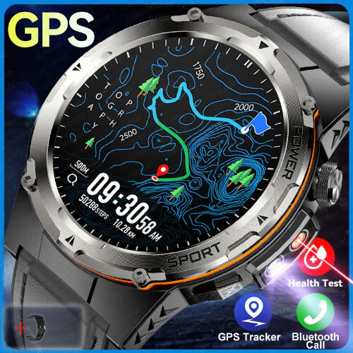 Smartwatch IP68 Outdoor Sportuhr Fitness Tracker Gesundheitsmonitor BT Anruf - Bild 8 von 21