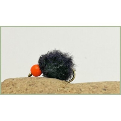 Eggstacy Fly 3 per pack x Hothead Mini Eggstacy Blobs Size 10 Trout Flies BLACK