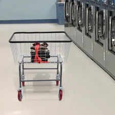 Steel Wire Laundry Cart Laundry Basket Commercial Laundry Cart With Wheels