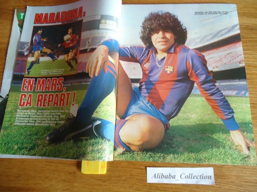 REVUE ONZE 99 FOOTBALL FOOT MARADONA BARCELONE les VERTS 1984 - Foto 2 di 5