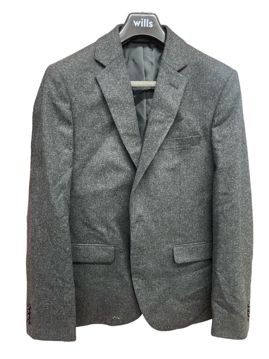WILLS Men's Stretch Wool Blazer in Heather Black Size 40 New WILLS Men's Stretch Wool Blazer in Heather Black Size 40 New