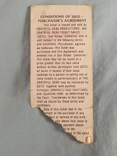 May 5-22-93 1993 THE GRATEFUL DEAD Ticket Stub Shoreline Amphitheatre - Picture 2 of 2