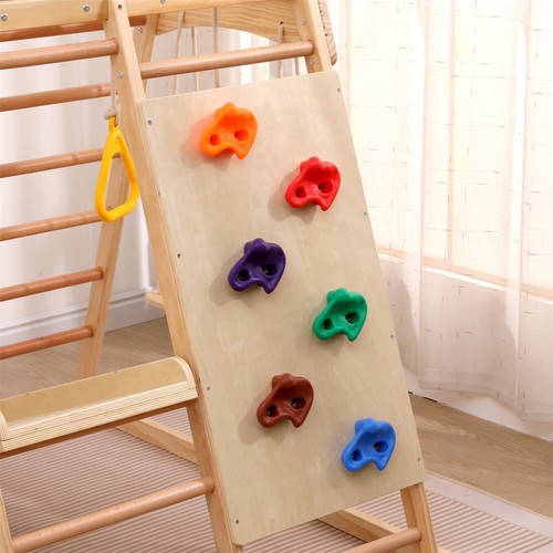 Spielturm Kletterspielzeug Kinder Klettergerüst Kletterturm mit Rutsche Schaukel - Bild 9 von 11