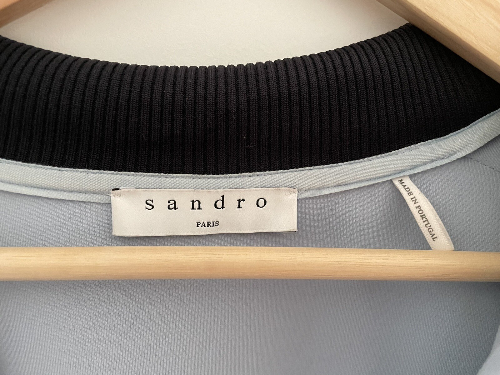 Sandro Track Jacket Large Light Blue - image 6