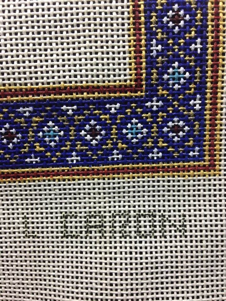 Lois Caron Pavilion Purse Needlepoint Canvas with threads 13 mesh 9"x18" - Image 3 of 4