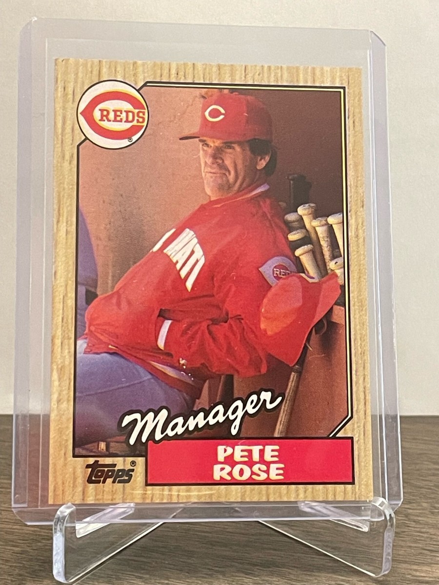 1987 topps pete rose cincinnati reds #393 rare baseball card NM-MT MLB MG : Collectibles & Fine Art Rare **ERROR** 1987 Topps -