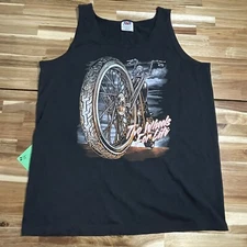 Motorcycle Tank Top Men Two Wheels For Life Choppers Bikers Road Bikes XL
