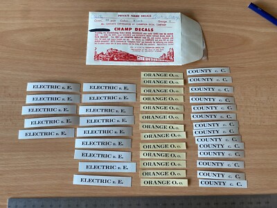 CHAMP DECALS SPUR O - ELEKTRISCH, COUNTY & ORANGE - LOT 6 - UNVOLLSTÄNDIG