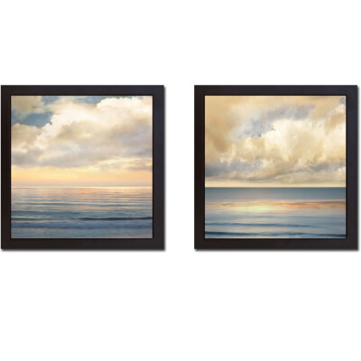 Floater-Framed Ocean Light by John Seba 2-pc Canvas Giclee Set (26 in x 26 in)