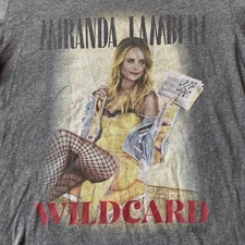 Miranda Lambert T Shirt Womens Small Wildcard Tour Concert Tee Gray SS