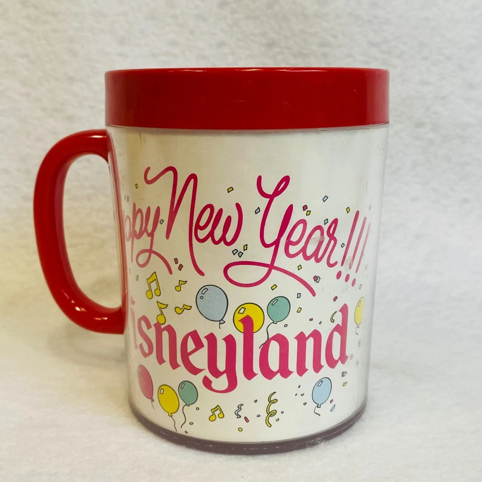 Disneyland 1989 Новый год пластиковая красная кружка чашка Disney Park Микки и друзья - Изображение 3 из 4