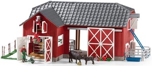 Schleich 72102 Farm World Large Red Barn With Animals
