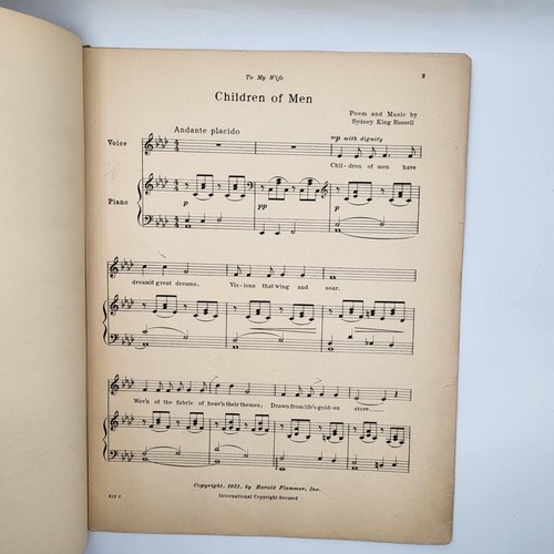 Children Of Men by Sydney King Voice and Piano Vintage 1921 Sheet Music - Picture 2 of 4
