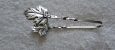 Twist Handle Leaf Gripper probably Raimond Sterling Silver Sugar Tongs