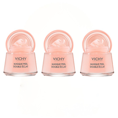 Vichy Double Glow Peel Mask With Volcanic Rock and AHA 75ml/2.53oz, Pack of 3