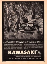 Vintage 1967 Kawasaki Samurai 250 Magazine Ad