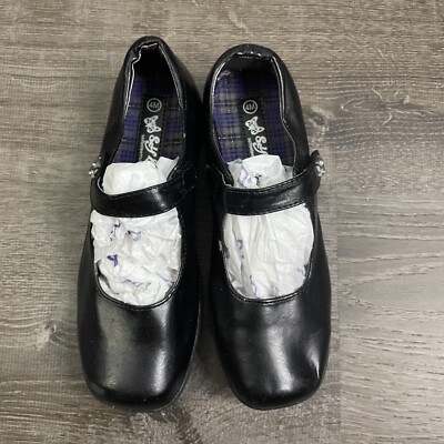 Self Esteem Girl Corine Shoes Loafers Strap Mules Uniform Black Size 4