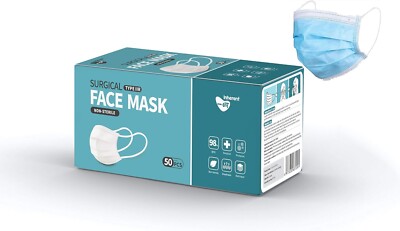Inhärente Typ 2R IIR Gesichtsmasken flüssigkeitsbeständig 100 Stück EN14683:2019 2 Boxen