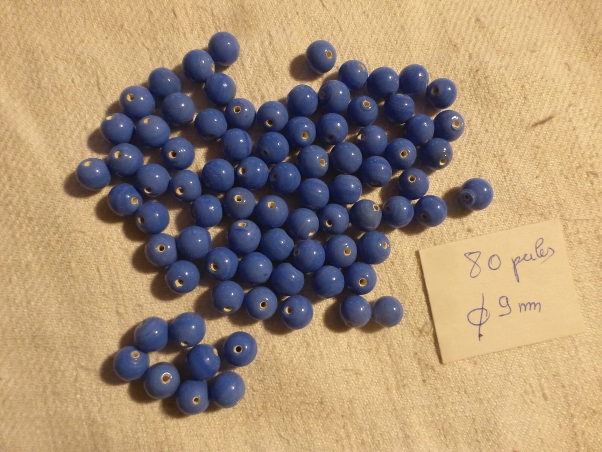 Bille en verre 16mm - Perle bleu - De Knikkerprins