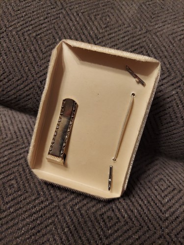 Souvenir Cufflinks Tie Clip Set Niagara Falls Canada vintage Cuff Links Tie Bar - Afbeelding 4 van 5