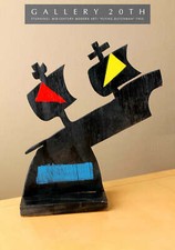 FLYING DUTCHMAN! MID CENTURY ABSTRACT ART SCULPTURE! 50's POST-CUBIST MODERN VTG