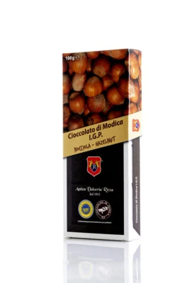 RIZZA CIOCCOLATO DI MODICA IGP ALLA NOCCIOLA VARI FORMATI