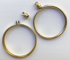 Coin Holder Bezel 38mm 1 1/2 Gold Plated char...