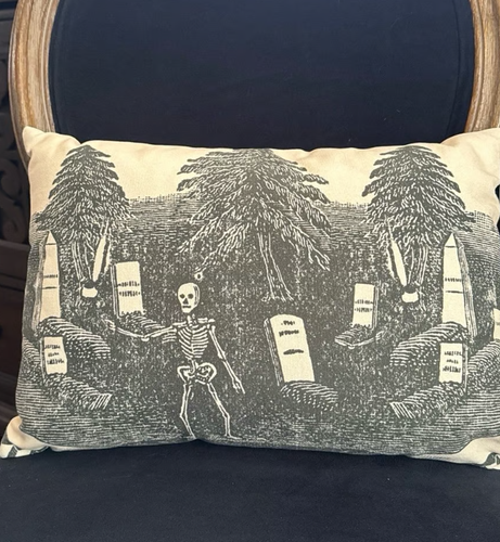 John Derian Skeleton Pillow