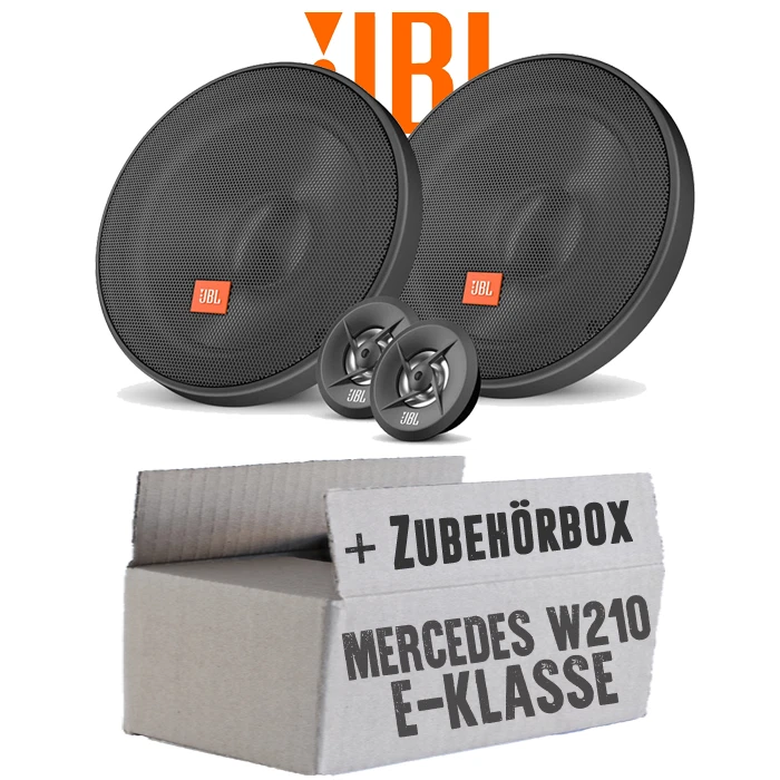 JUST SOUND BEST CHOICE FOR CARAUDIO Altavoz JBL para Mercedes Clase E W210 Frontal - 16cm Cajas Coche - Kit de montaje