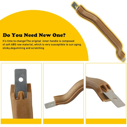 2X 55009801KS Inside Door Handle Pull Strap Tan For Jeep Wrangler YJ 1987-1995 K - Picture 4 of 7